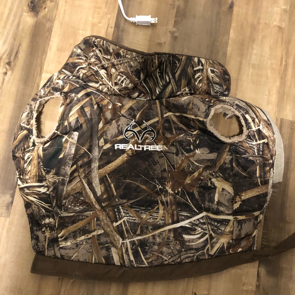 Real tree camo dog jacket